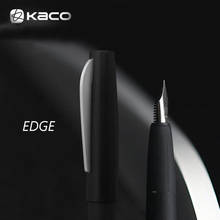 Andstal KACO EDGE Black Luxury Fountain Pen with 2pcs Ink Cartridges Ink Pen Schmidt EF/F/M Nib with Gift Box for Office school 2024 - buy cheap