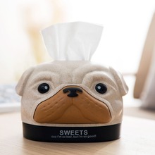 OTHERHOUSE Lovely Bobby Dog Napkin Holder Creative Tissue Box Paper Storage Case Box Container Home Office Car Decoration 2024 - buy cheap