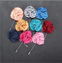 New Handmade Hotsale Fabric Rose Brooches Men Suit Brooches Pin High Quality Fashion Flowers Collar Pins Stylish Accessories 2024 - buy cheap