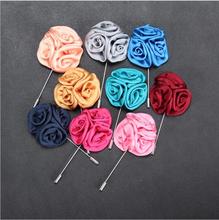 Broches de rosa de tela para hombre, broche de traje de alta calidad, alfileres de cuello de flores de moda, accesorios elegantes 2024 - compra barato