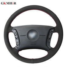 DIY Hand-stitched Soft Comfortable Black Suede Leather Car Steering Wheel Cover for BMW E46 318i 325i E39 E53 X5 2024 - buy cheap