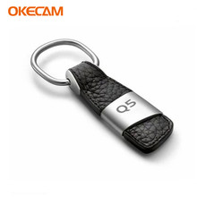 Geniue Leather Q5 Emblem Badge Car Key Chain Keyring for Audi Q5 SQ5 Quattro Keychain Key Ring Keyfob Car Styling 2024 - buy cheap