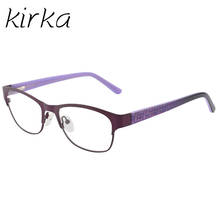 Kirka Women Eyeglass Frames Purple Metal Spectacle Frame Retro Glasses Optical Eye Glasses Frames For Women Glasses Eyeglass 2024 - buy cheap