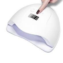 Сушилка для ногтей 80 Вт с ЖК-дисплеем, УФ-Светодиодная лампа с автоматическим датчиком, таймер для маникюра ногтей для отверждения гель-лака, лампа для ЖК-дисплея для сушки ногтей 2024 - купить недорого