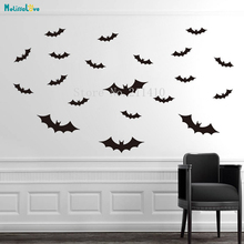 Vinyl Wall Sticker Hot Selling Bat Graphic Pattern Decals For Kids Baby Room Nursery 3d Self-adhesive Vinyl Art Murals YT536 2024 - buy cheap