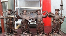 20 "Chinese folk Bronze mito Quatro Reis Celestiais 4 guerreiro Deus estátua de buda 2024 - compre barato