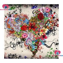 5D DIY Алмазная картина полностью квадратная/круглая "Цветочное сердце" рукоделие мозаика вышивка аксессуары наклейки подарки Домашний декор 2024 - купить недорого