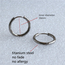 Titanium 316L Stainless Steel Hoop Earrings Vacuum Plating No Fade Anti-allergy Inner Diameter 16mm 2024 - buy cheap