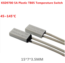 KSD9700 5A пластиковый TB05 температурный переключатель тепловой контроль нормально закрытый 50/55/60/65/70/75/80/85/90 ~ 145 Цельсия 2024 - купить недорого