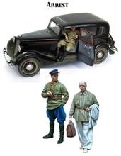 Kit de figura de resina de montagem 1/35 e funcionário de civis (sem carro) 2024 - compre barato