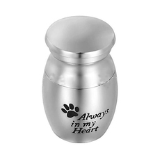 Stainless Steel Mini Urn Pet Cat Dog Paw Heart Cremation Urn Dog Pet Cinerary Funeral Casket Pet Memorials Useful 2024 - buy cheap