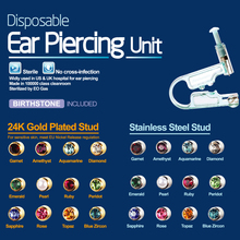 Unidad desechable de BOG-1PC para Piercing de oreja, Unidad de Seguridad esterilizada, Asepsis desechable, tachuelas para oreja, anillo para nariz con circonita cúbica de 3mm 2024 - compra barato