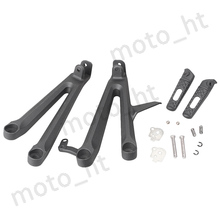 Aluminum Alloy Passenger Rear Foot Pegs Footrest Brackets for Honda CBR1000RR 2004 2005 2006 2007 Black 2024 - compre barato