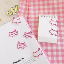 4pcs 20x28mm Cartoon Small Cute Pig Clip Paper Roll Tail Pig Bookmarks Paper Clip Office School Office Binding Clips Supplies 2024 - buy cheap