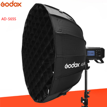 Godox-Caja difusora parabólica plateada con rejilla de panal, softbox de montaje Godox para flash AD400PRO, 65cm, AD-S65S 2024 - compra barato