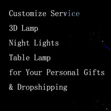 Customize  3D Night Lights Creative Toy Lights LED USB Touch Button Table Lamp for Your Personal Gifts & Dropshipping 2024 - buy cheap