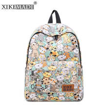 XIKEMADE Backpack Female Travel Canvas Laptop Backpack Women Backpacks Casual Fashion Zipper Cartoon High Capacity A6469 2024 - buy cheap