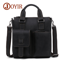 JOYIR Male Genuine Crazy Horse Leather Bag Men Briefcases Leather Business Office 13''Laptop Bags Crossbody Mens Messenger Bag 2024 - buy cheap