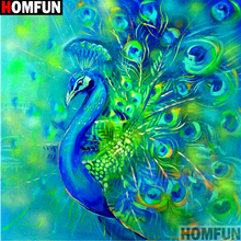 HOMFUN Full Square/Round Drill 5D DIY Diamond Painting "Animal peacock" 3D Embroidery Cross Stitch 5D Decor Gift A14210 2024 - buy cheap
