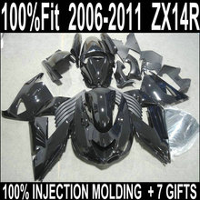 Glossy flat black motorbike fairing for Kawasaki 06 07 08 09 10 11 ZX14 fairings custom Ninja 2006 - 2011 zx14r fairing body kit 2024 - buy cheap