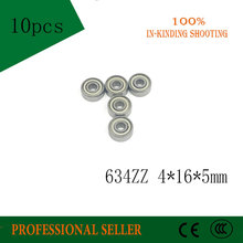 10pcs/Lot 634ZZ 634 ZZ 4x16x5mm Mini Ball Bearing Miniature Bearing Deep Groove Ball Bearing Brand New 2024 - buy cheap