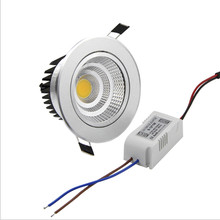 Lámpara de techo de decoración de foco LED COB, ángulo ajustable, plata, Ultra precioso, regulable, AC110V220V, 3W, foco empotrable LED 2024 - compra barato