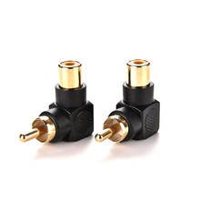 1pcs High Quality 90 Degree Right Angle RCA Male to Female M/F Connector Adapter Audio AV Plug Converter 2024 - buy cheap