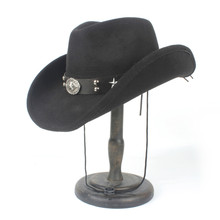 Sombrero de vaquero de lana para hombre y mujer, sombrero de Panamá de ala ancha, Trilby, 2019 2024 - compra barato
