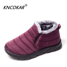 KNCOKAR Size36-41 Waterproof Women Winter Shoes snow Boots Warm Fur Inside Antiskid Bottom Keep Warm Mother Casual Boots 2024 - buy cheap