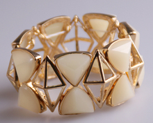 Free shipping wholesale high quality facet rhombus acryl convert triangle gold bracelets fashion Jewelry Women dress Bracelet 2024 - купить недорого
