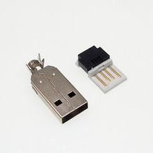 50set USB A enchufe macho sin soldadura AM conector USB Cable de prensa 2 en 1 2024 - compra barato