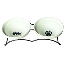 New Fashion High-end Pet Bowl Stainless Steel and Ceramic Feeding and Drinking Bowls for Dog and Cat Pet Suppleis Accessories 2024 - buy cheap