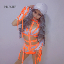 DJGRSTER-bodys de diseño de moda para mujer, ropa para baile de hip hop, disfraz de Jazz para chicas, ropa puesta en escena de cantante 2024 - compra barato