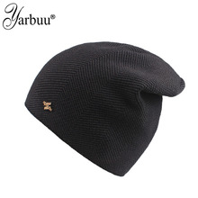 [YARBUU] Bone Men's Winter Hat knitted Cotton beanies men Hip-Hop cap Turban Caps Skullies hat For women gorros drop shipping 2024 - buy cheap