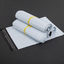 Bolsa de plástico para mensajería exprés, paquete de sobres de plástico para eventos, 14x22 + 4cm, 100 unids/lote 2024 - compra barato