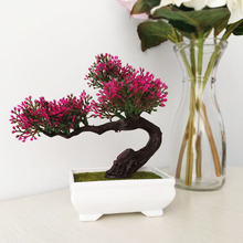 Bonsai plantas artificiais para jardim, enfeites flores falsas em vaso para decoração de hotel e jardim 2024 - compre barato