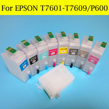 1 комплект P600 многоразовый картридж для принтера Epson SC-P600 с чипом ARC для Epson T7601-T7609/T760 2024 - купить недорого
