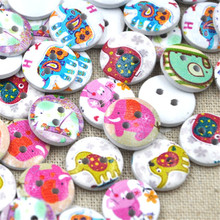New 30/50/100pcs Elephant Decoration Wood Buttons 15mm Sewing WB287 2024 - buy cheap