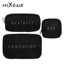 MIXDAIR Black Professional Make Up Bag Fashion Travel Waterproof Cosmetic Bag for Makeup Woman Small Middle Large Size 2024 - buy cheap