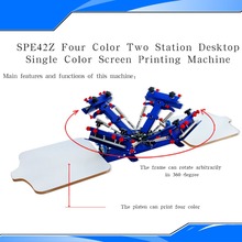 New Design 2015 Four Color and Two Station Equipment Silk  DIY Screen Printing Press 2024 - buy cheap