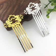 10 PCS 50mm Metal Copper Hair Combs Base Gold Silver color Hair Combs Setting For Women Jewelry Making 2024 - buy cheap