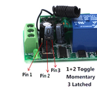 12 V 1CH Sistema Interruptor de Controle Remoto 315/433 mhz Transmissor e receptor de sistema de controle de Rádio controle de Luz - especificações 12 V 1CH Sistema Interruptor de Controle Remoto 315/433 mhz Transmissor e receptor de sistema de controle de Rádio controle de Luz - especificações