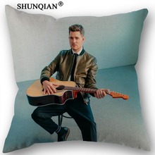 Linen Cotton Pillowcase Michael Buble Pillow Cover Home Textiles Decorative Pillowcase Customize Gift 45x45cm one side 2024 - buy cheap