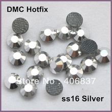 Free Shipping! 1440pcs/Lot, ss16 (3.8-4.0mm) High Quality DMC Silver Plated Iron On Rhinestones / Hot fix Rhinestones 2024 - buy cheap