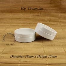 50pcs/Lot Promotion 10g Cream Jar Small Women Cosmetic White Container 1/3OZ Empty Aluminum Case Mini Vial Refillable Packaging 2024 - buy cheap