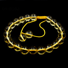 Free Shipping 6mm 8mm 10mm Lady Trendy Jewelry Natural Stone Adjustable Jewelry Citrines Yellow Quartz Bracelet 2024 - купить недорого