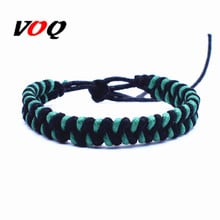 Fashion Sport Style Flag Color Adjustable Size Hand-woven Wax Rope Bracelet for Fans Friendship Men Women Bracelet Men Jewelry 2024 - buy cheap