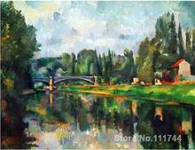 art On Canvas BRIDGE OVER THER MARNE AT CRETEIL Paul Cezanne paintings for sale High quality Hand painted 2024 - buy cheap