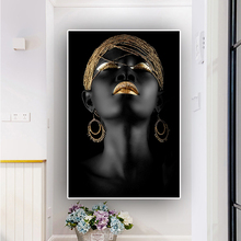 Pintura al óleo sobre lienzo de mujer desnuda negra africana, carteles e impresiones, imagen artística de pared escandinava para sala de estar 2024 - compra barato