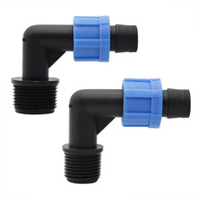 16mm 90 Degree Elbow Pipe Connector with Thread Lock Agriculture tools Greenhouse Irrigation Drip Tape joints 20 Pcs 2024 - buy cheap